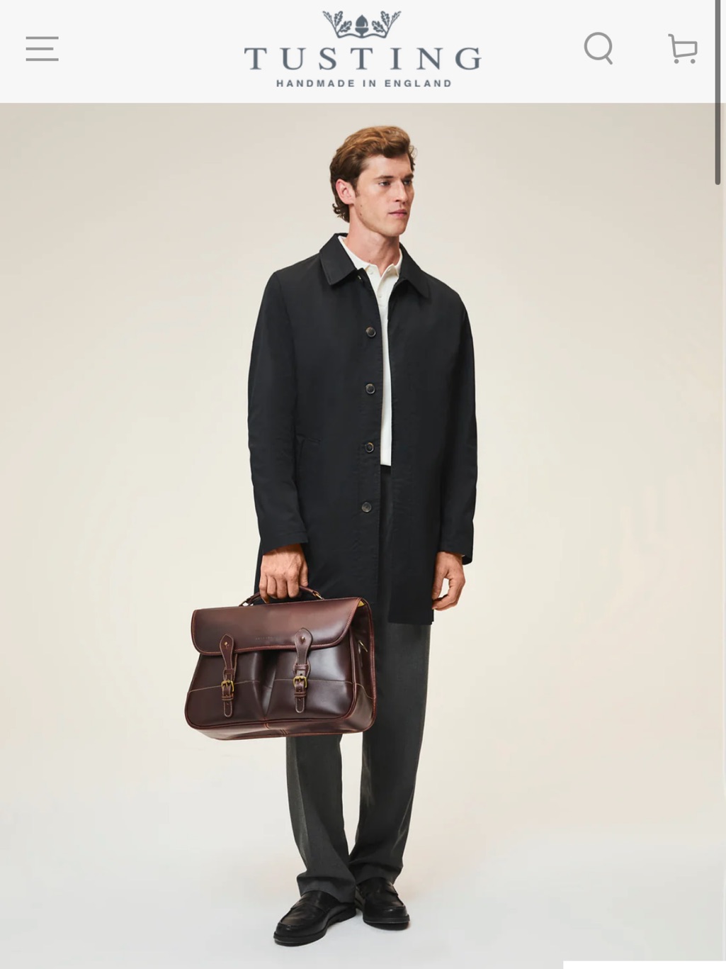 Tusting Of England Leather Briefcase — image 6 of 8